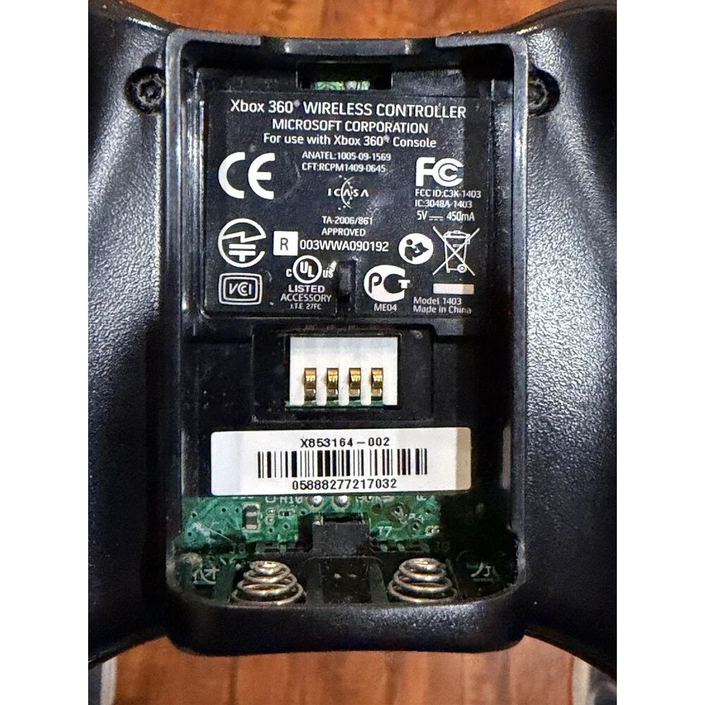 3 x Genuine OEM Black Microsoft Xbox 360 Wireless Controller - Works